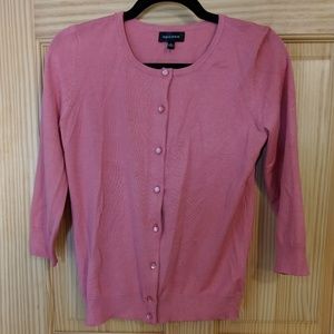 New with tags: coral button-up cardigan